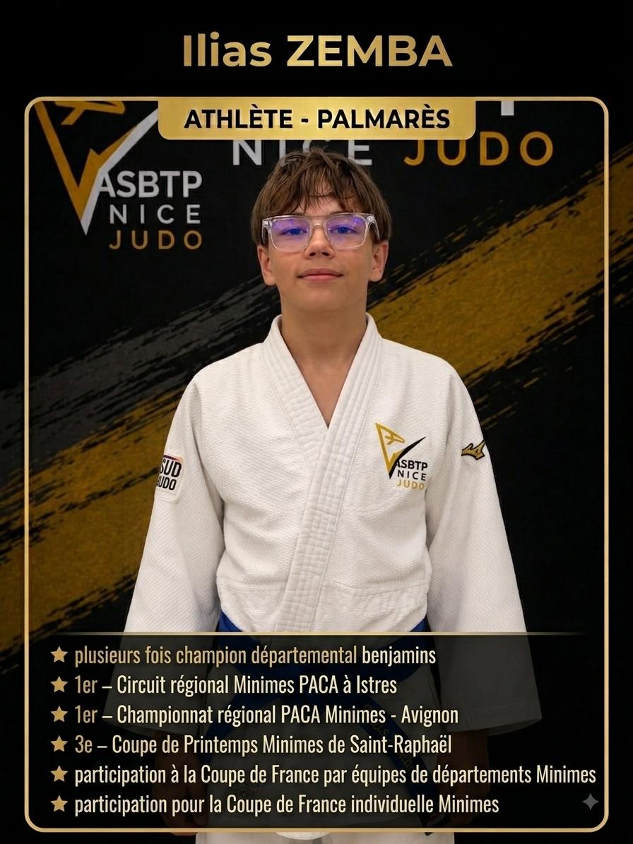 Ilias ZEMBA — palmarès judo ASBTP Nice Judo
